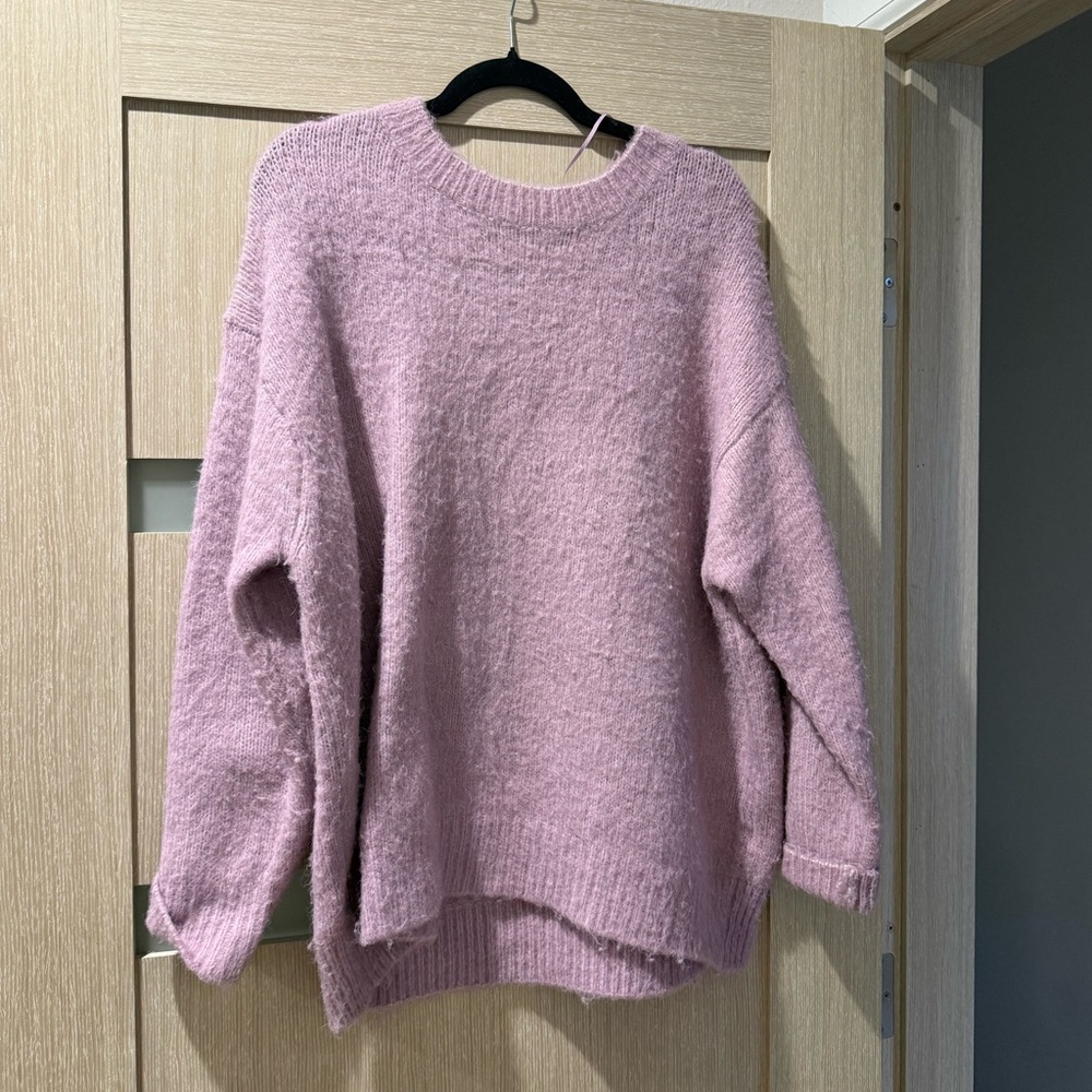 Zara Soft Lilac Crew Neck Sweater